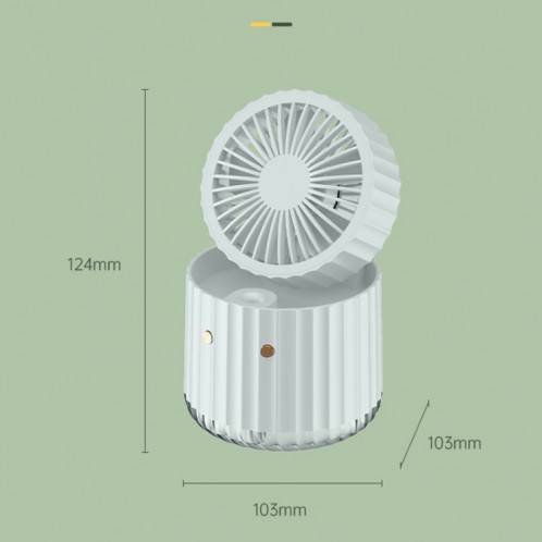 PW01 Mini ventilateur de refroidissement par eau USB de bureau Turbo LED Refroidisseur d'air d'humidification par pulvérisation (rose) SH001B65-07