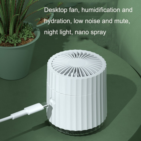 PW01 Mini ventilateur de refroidissement par eau USB de bureau Turbo LED Refroidisseur d'air d'humidification par pulvérisation (vert) SH001C1633-07