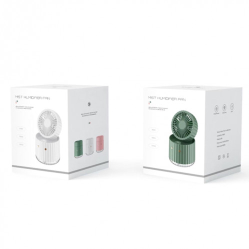 PW01 Mini ventilateur de refroidissement par eau USB de bureau Turbo LED Refroidisseur d'air d'humidification par pulvérisation (vert) SH001C1633-07
