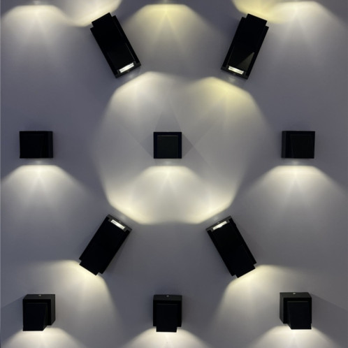Lumière murale imperméable carrée extérieure, puissance: double k 12W (blanc) SH502B1304-07