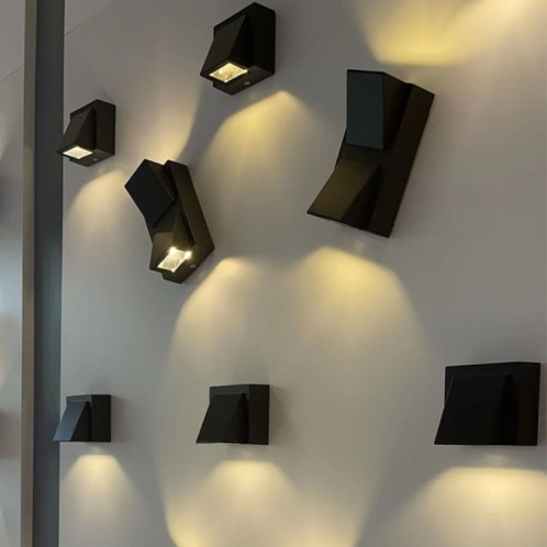 Lumière murale imperméable carrée extérieure, puissance: double k 12W (blanc) SH502B1304-07