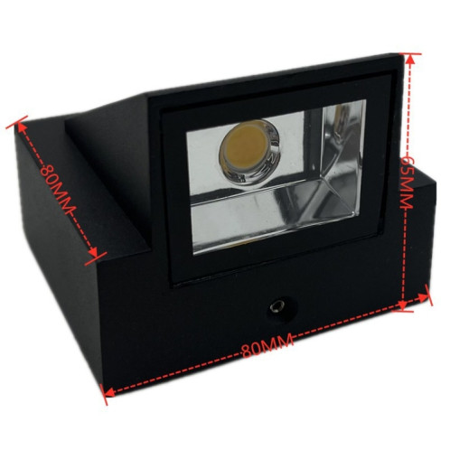 Lumière murale imperméable carrée extérieure, puissance: simple K 3W (blanc chaud) SH503A1366-07