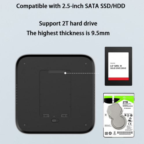 ROCKETEK MM483 pour Mac Mini Station d'accueil avec un boîtier de disque dur SR38241852-07