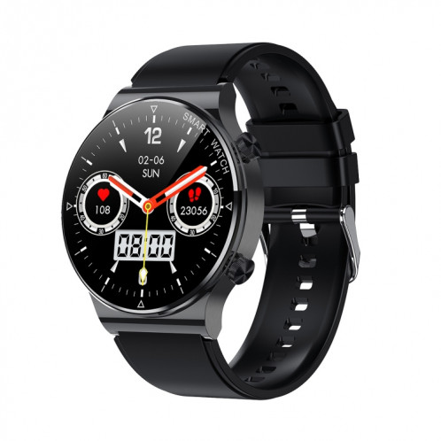 ME88 1,32 pouce de surveillance du sommeil de la fréquence cardiaque Smart Watch (silicone noir) SH701A784-07