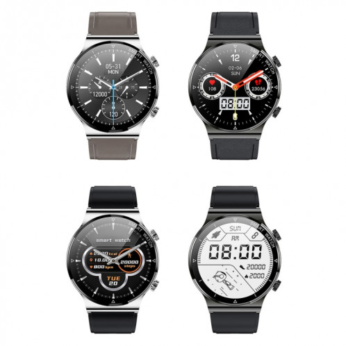 ME88 1,32 pouce de surveillance du sommeil de la fréquence cardiaque Smart Watch (silicone en argent) SH701B842-07