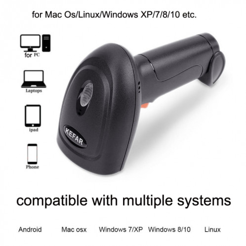 Code QR du scanner de lumière rouge filaire caissier de magasin de supermarché Kefar SH90021847-07