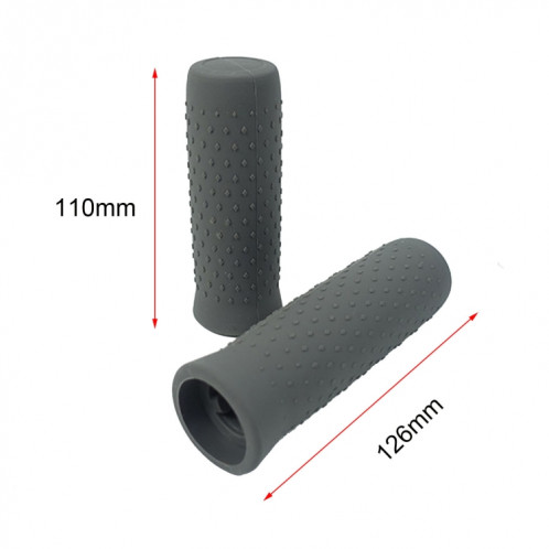 Couvercle de barre à main en silicone de 1 paire pour NineBot G30 Max (gris) SH41041778-05