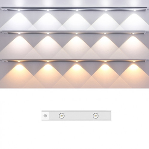 Barre lumineuse de capteur de corps humain à LED intelligent ultra-mince, longueur: 20 cm (Space Silver) SH301B1979-07