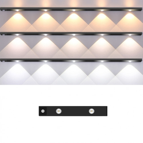Barre lumineuse de capteur de corps humain à LED intelligent ultra-mince, longueur: 30 cm (Black de piano) SH302A1122-07
