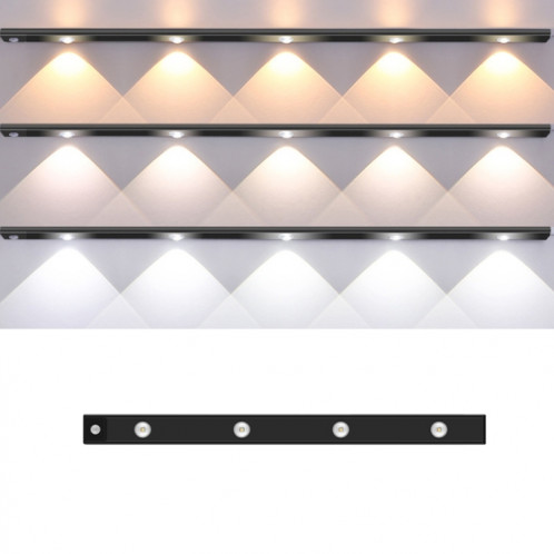 Barre lumineuse à capteur de corps humain à LED intelligente ultra-mince, longueur : 60 cm (noir piano) SH304A1100-07