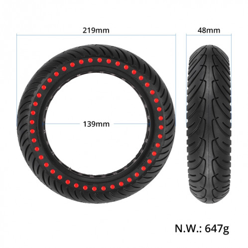 Pneu en nid d'abeille à points de couleur de 8,5 pouces pour Xiaomi Mijia M365 / M365 Pro / 1s (rouge) SH501A488-06