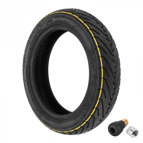 Pneu à vide rayé de scooter électrique de 10 pouces avec buse d'air pour ninebot max g30 / g30e / g30lp SH42311415-06
