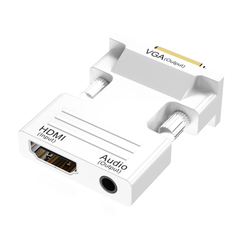 HDMI Femme à VGA Male avec adaptateur audio Convertisseur de projecteur TV (blanc) adaptateur audio (blanc) SH201A1899-07