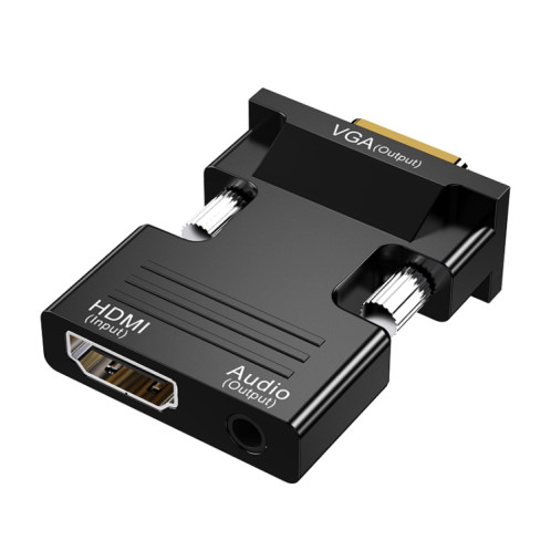 HDMI Femme à VGA Male avec adaptateur audio Convertisseur de projecteur TV (noir) adaptateur audio (noir) SH201C1119-07