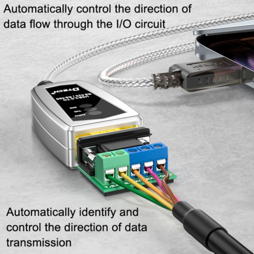 DTech DT-5119 0,5M USB à RS485 / 422 Adaptateur de communication de ligne de série de convertisseur industriel SD42651277-08