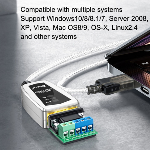 DTech DT-5019 USB à RS485 / 422 Adaptateur de communication de ligne de série de convertisseur industriel (1,2 m) SD201A947-07