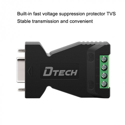 DTech DT-9001 Protection de foudre et de surtension de qualité industrielle RS232 à 485 Convertisseur SD4280543-07