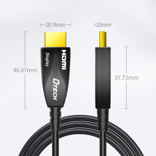 DTECH HDMI 2.0 Version Fiber Optical Line 4K 60Hz Câblage d'ingénierie TV à grand écran, longueur: 2M SD1301365-07