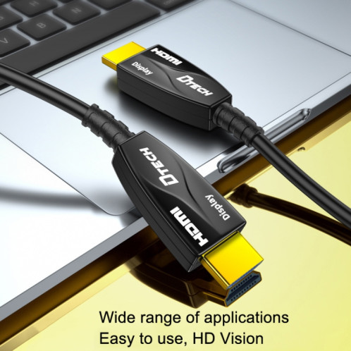 DTECH HDMI 2.0 Version Fiber Optical Line 4K 60Hz Câblage d'ingénierie TV à grand écran, longueur: 90m SD13141063-07