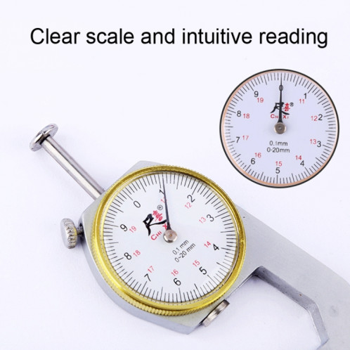 Gauge d'épaisseur de poche dans le chexi jauge d'épaisseur de papier, spécification: tête pointue ordinaire 0-20 mm SH3903108-06