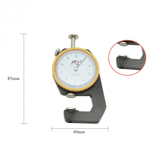 Gauge d'épaisseur de poche chixi jauge d'épaisseur de papier, spécification: tête plate ordinaire 0-10 mm SH390224-06