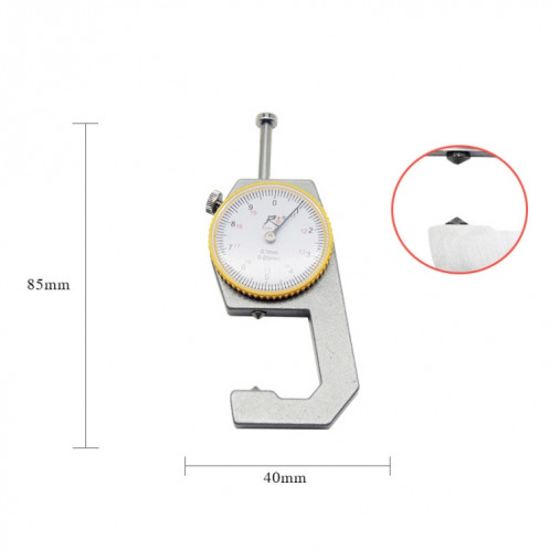 Gauge d'épaisseur de poche dans le chexi Gauge d'épaisseur de papier, Spécification: Tête pointue de milieu de gamme 0-20 mm SH39071326-06