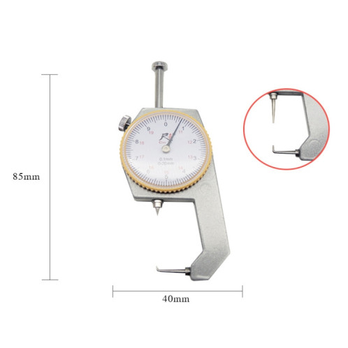 Gauge d'épaisseur de poche maître-chixi jauge d'épaisseur de papier, spécification: point incurvé de milieu de gamme 0-20 mm SH391013-06