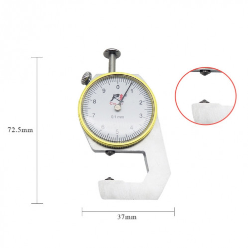Gauge d'épaisseur de poche dans le chexi Gauge d'épaisseur de papier, Spécification: Boutique 0-10 mm tête pointue SH391111-06