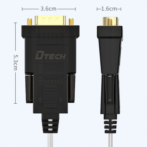 DTECH DT-5002A 1,8M USB à RS232 Ligne de série DB9 Port COM COM SD45411512-07