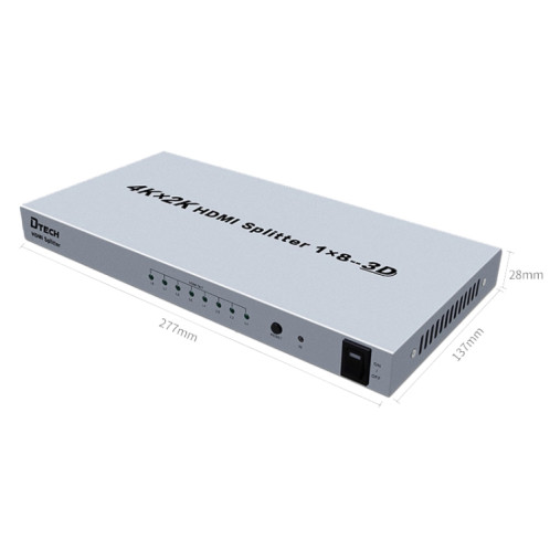 DTech DT-7148 HDMI 2.0 1 en 8 Out 4K x 2K Splitter HD, bouchon CN SD45681145-07