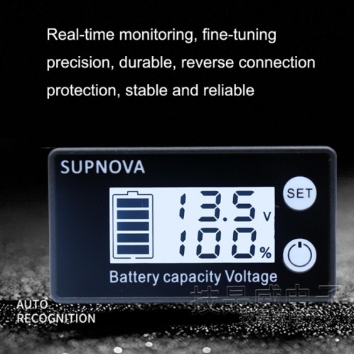 SUPNOVA LCD LCD Tension à deux fils et Voltmètre d'affichage numérique DC (bleu) SS901A634-07