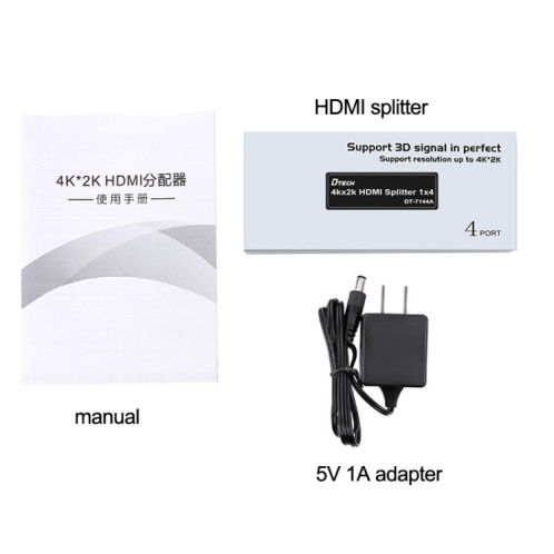 DTech DT-7144A HDMI 2.0 1 en 4 Out 4K x 2K Splitter vidéo HD, Plug CN SH45891322-07