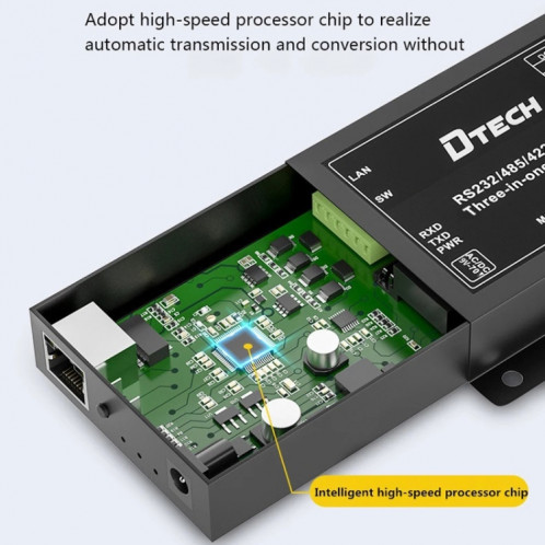 DTECH IOT9031 RS232 / 485/422 à TCP 3 dans 1 serveur de série, Plug CN SH45931728-07