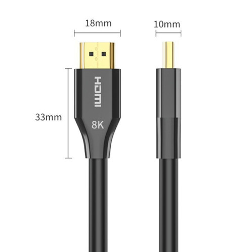 DTECH HDMI 8K 60Hz HD Ligne de fibre optique Affichage TV Projecteur Ligne 1M SD0101594-07
