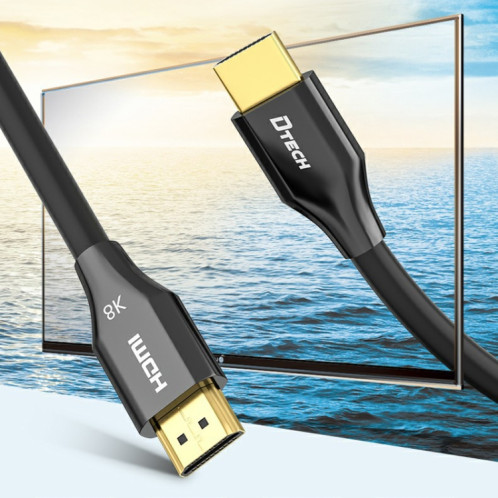 DTECH HDMI 8K 60Hz HD Ligne de fibre optique Affichage TV Projecteur Ligne 1M SD0101594-07