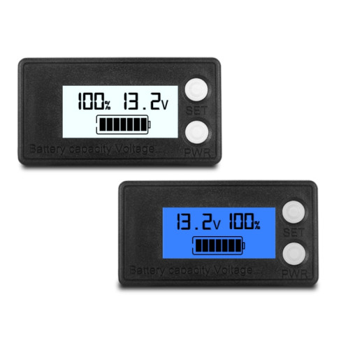 LCD imperméable LCD à deux fils batterie au lithium batterie de tension numérique Affichage 8-100V (bleu) SH4102591-07
