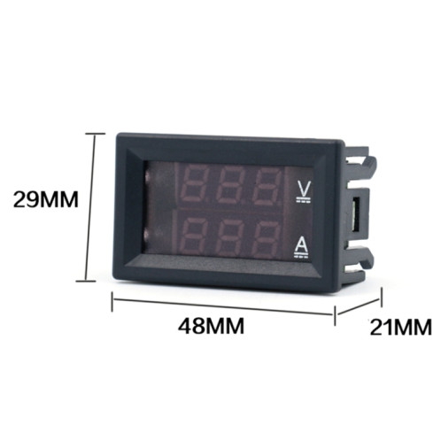 Mémètre de courant de tension à double édition du compteur de tension DC numérique, spécification: 10a (rouge) SH00011139-07