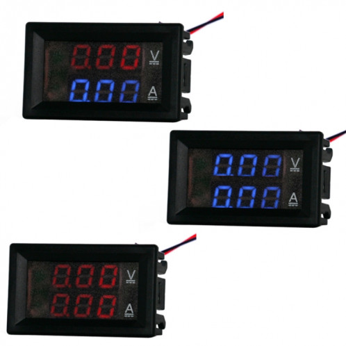 Mémètre de courant de tension à double édition du compteur de tension DC numérique, spécification: 10a (bleu rouge) SH0002712-07