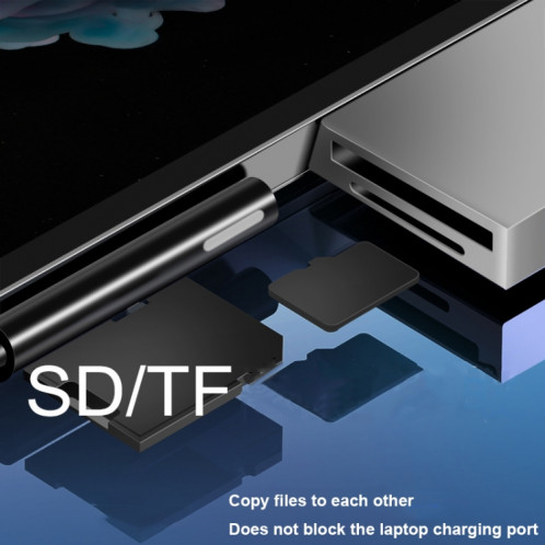 W05 8 en 1 USB3.1 GNE1 CONVERTISSEMENT RJ45 ETHERNET pour la surface Pro4 / 5/6 (noir) SH701A982-07