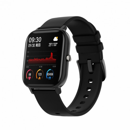 P8 1,4 pouce Surveillance de la tension artérielle de la fréquence artérielle montre intelligente, couleur noire SH95021955-07