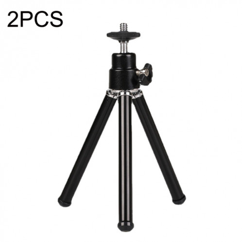 2PCS Projecteur Phone Stand de bureau portable Télescopique Téléphétique Trépied, style: 2 sections (noir) SH1501554-05