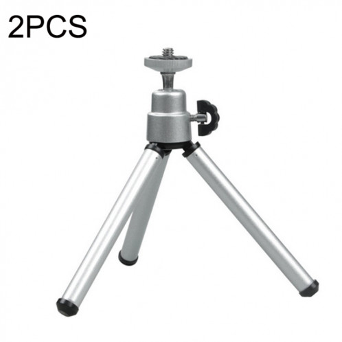 2PCS Projecteur Phone Stand de bureau portable Télescopique Téléphétique Trépied, style: 2 sections (argent) SH15021204-05