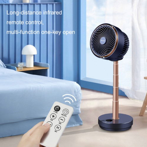 Secouant la tête ventilateur de circulation d'air ménage silencieux ventilateur de plancher de chambre à coucher, prise CN (bleu foncé) SH101A910-07