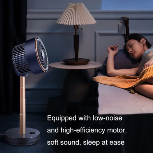 Secouant la tête ventilateur de circulation d'air ménage silencieux ventilateur de plancher de chambre à coucher, prise CN (bleu foncé) SH101A910-07