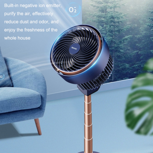 Secouant la tête ventilateur de circulation d'air ménage silencieux ventilateur de plancher de chambre à coucher, prise CN (bleu foncé) SH101A910-07