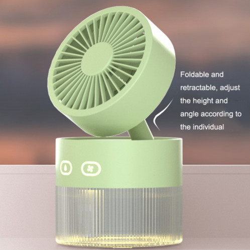 OM008 Desktop pliable Spray Humidification mini ventilateur de refroidissement à eau USB (Green Mousse) SH301A873-07