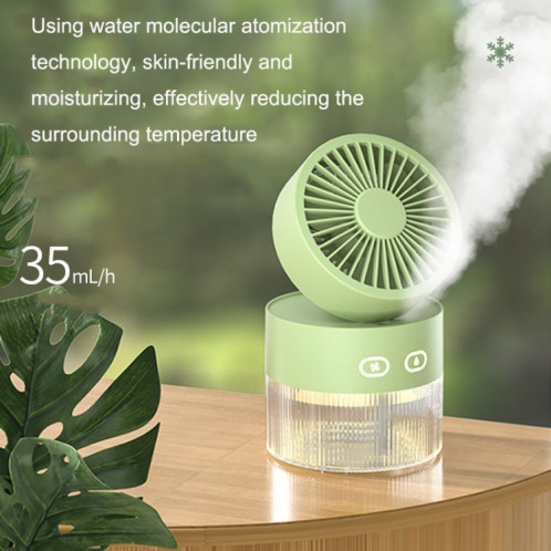OM008 Desktop pliable Spray Humidification mini ventilateur de refroidissement à eau USB (Green Mousse) SH301A873-07