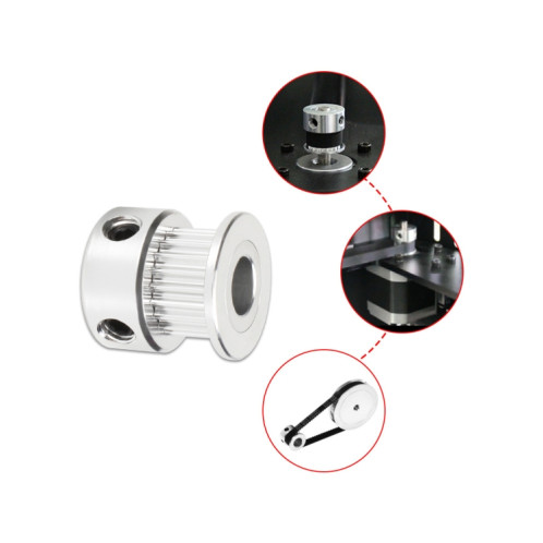 10 PCS GT2 IMPRIDITION 3D PULITE DE TRANSMISSION DE ROUEE SYNCHONE PULLE, SPÉCIFICATION: 20 dent 5 mm noir SH25061266-04