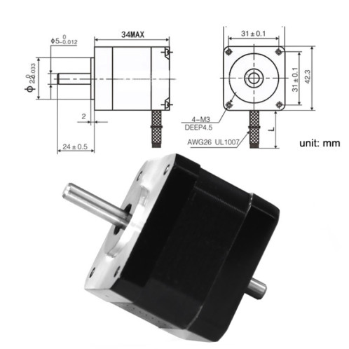 42BYGH34-1304B 1.3A 0,30N 3D PRINTER SH53551058-07