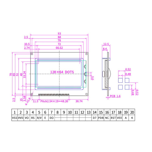 Écran d'imprimante 3D1.4 12864 Écran de contrôle LCD SH53691870-07